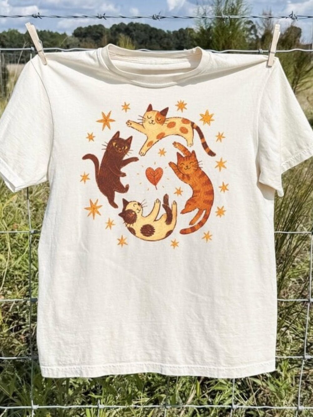 Cute Cat Shirt, Cat Lover Tee, Whimsical Cat Shirt Gift
